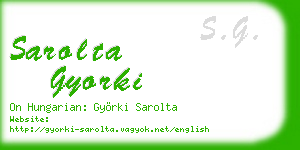 sarolta gyorki business card